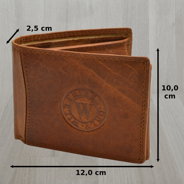 flevado Voll Leder Herren Ledergeldbörse RFID Schutz Hochwertig und Qualitativ Voll Leder Portemonnaie